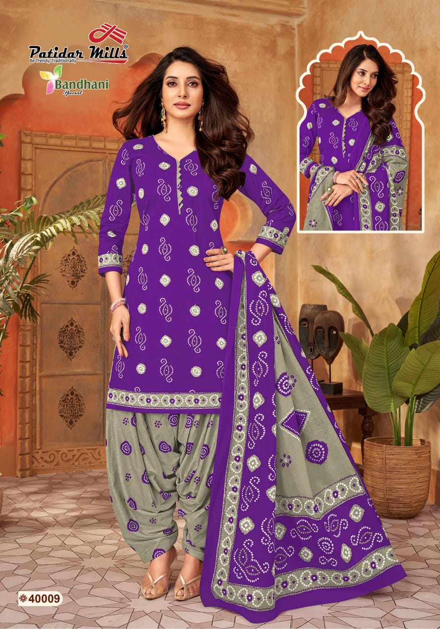 Bandhani Special Vol 40 Patidar Mills Cotton Dress Material Wholesaler Ahmedabad
