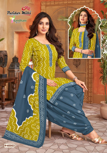 Bandhani Special Vol 40 Patidar Mills Cotton Dress Material Wholesaler Ahmedabad