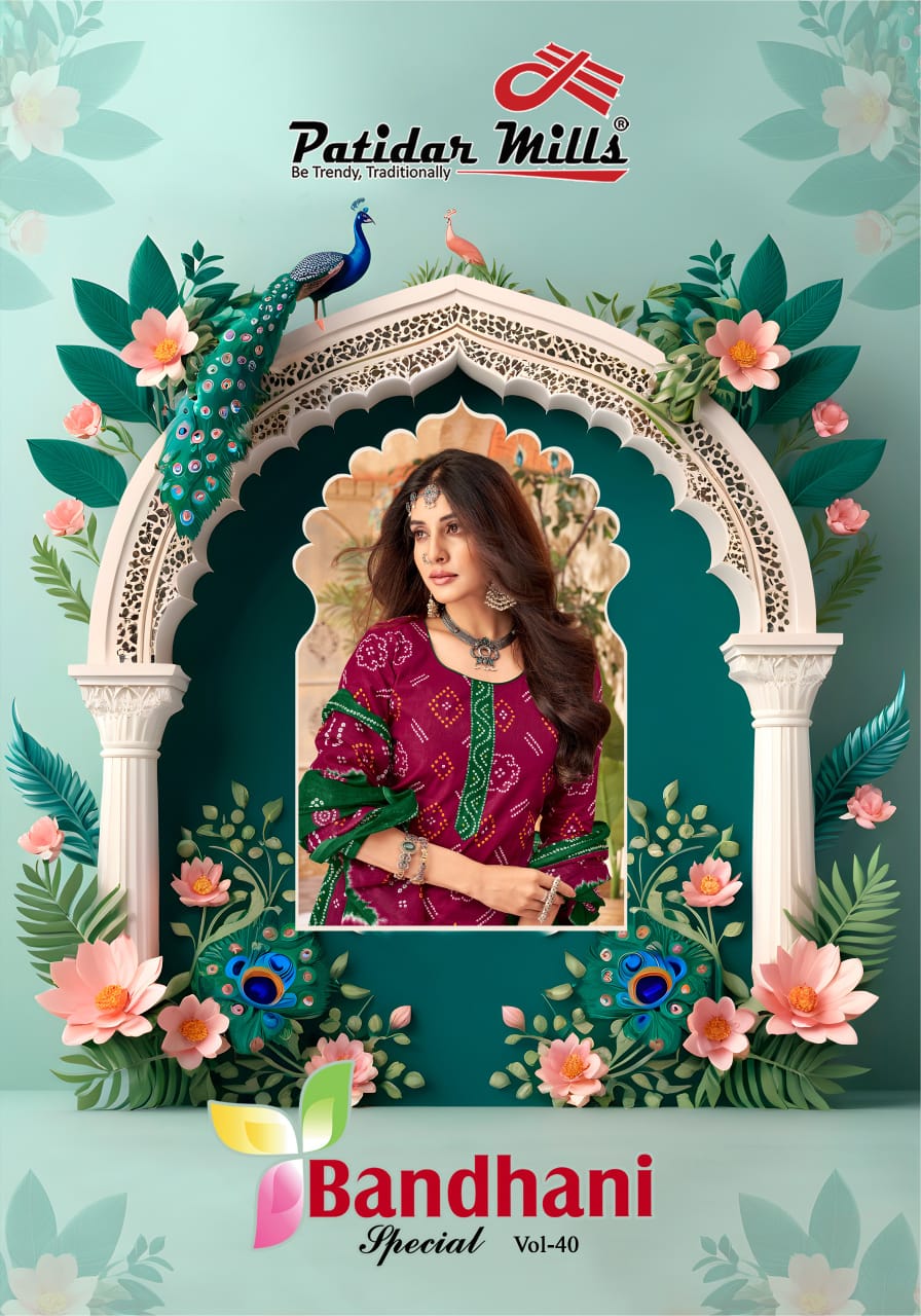 Bandhani Special Vol 40 Patidar Mills Cotton Dress Material Wholesaler Ahmedabad