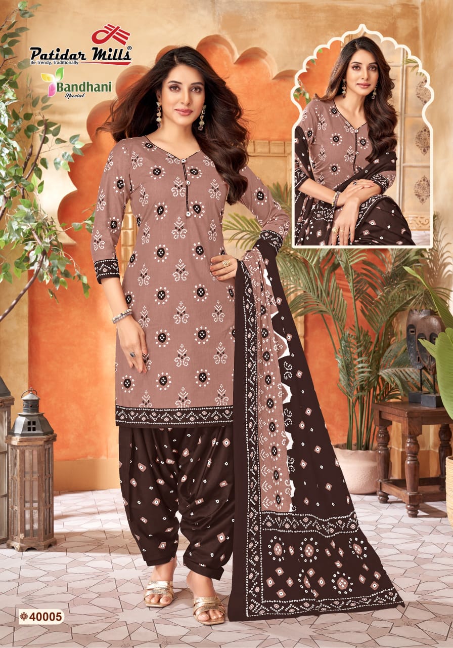 Bandhani Special Vol 40 Patidar Mills Cotton Dress Material Wholesaler Ahmedabad
