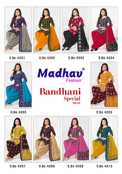 Bandhani Special Vol 4 Madhav Fashion Cotton Dress Material Exporter
