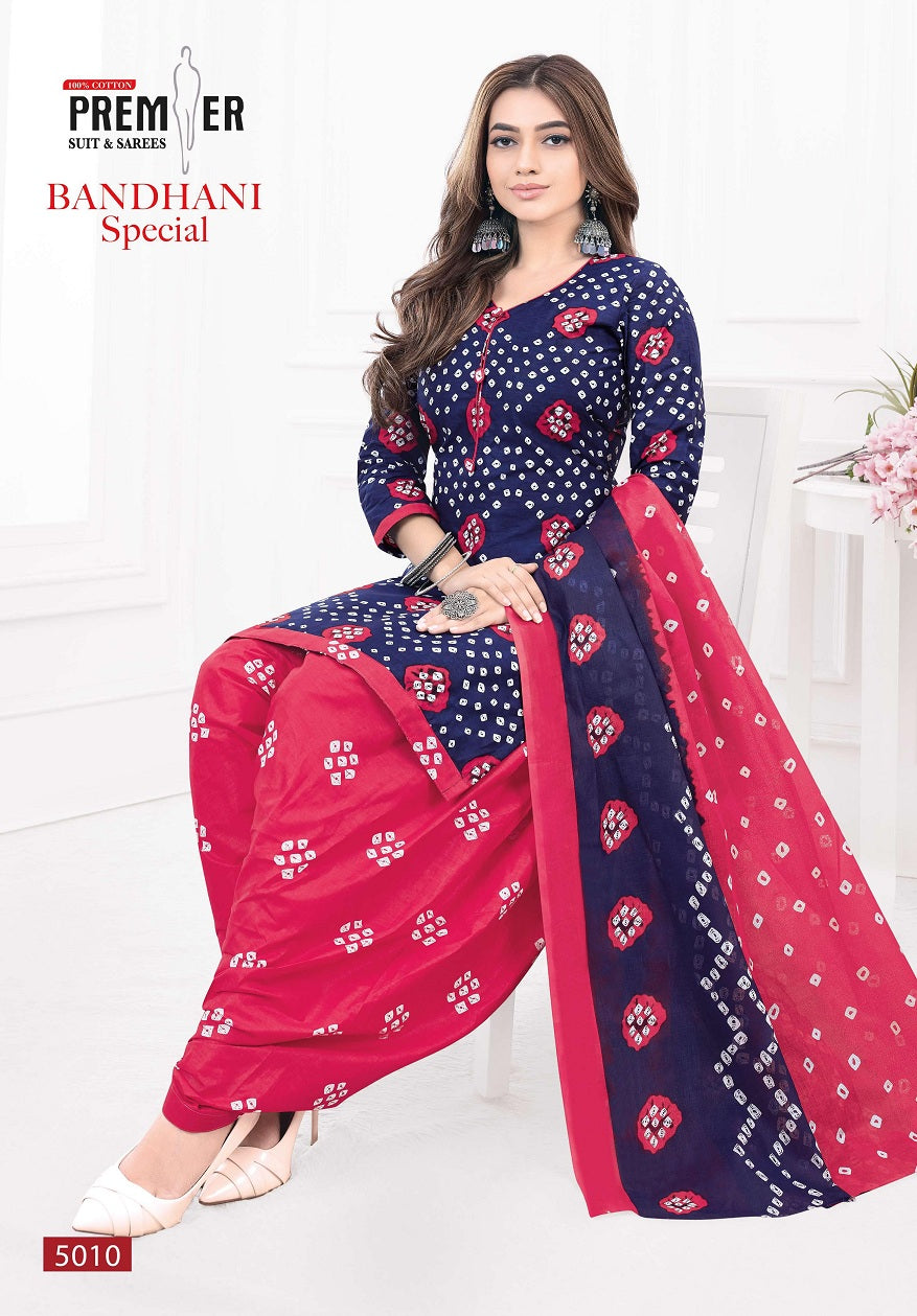 Bandhani Special Vol 5 With Lining Premier Readymade Cotton Patiyala Suits Exporter India