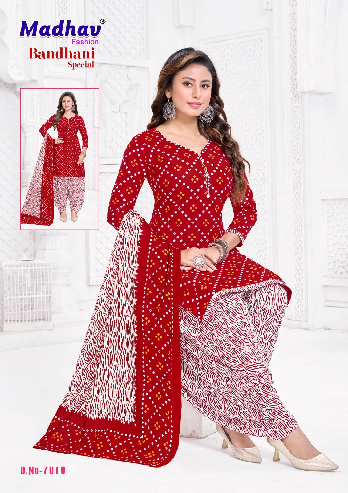 Bandhani Special Vol 7 Madhav Fashion Cotton Dress Material Supplier Gujarat