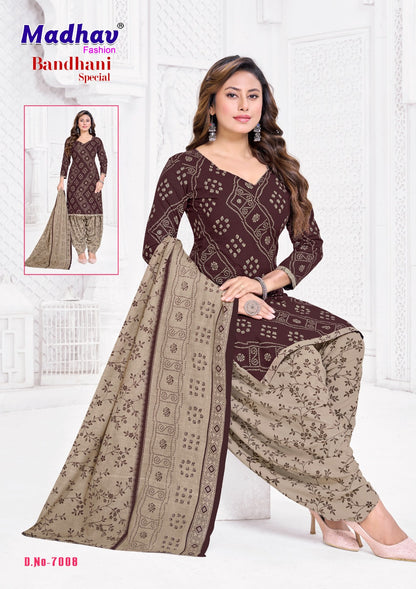 Bandhani Special Vol 7 Madhav Fashion Cotton Dress Material Supplier Gujarat