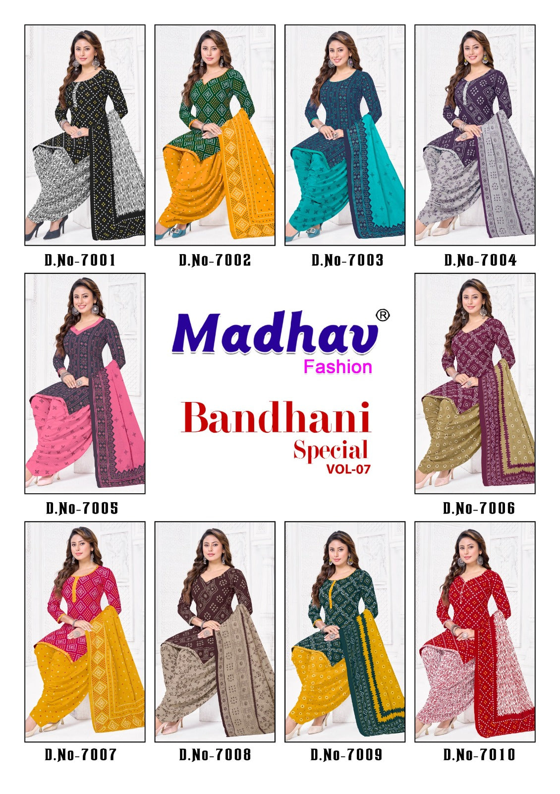 Bandhani Special Vol 7 Madhav Fashion Cotton Dress Material Supplier Gujarat