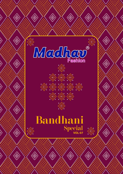 Bandhani Special Vol 7 Madhav Fashion Cotton Dress Material Supplier Gujarat