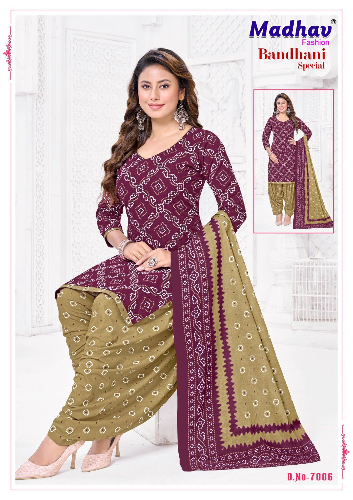 Bandhani Special Vol 7 Madhav Fashion Cotton Dress Material Supplier Gujarat