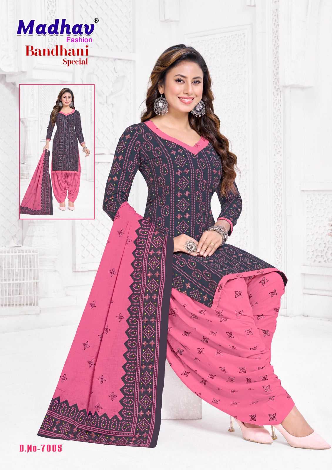 Bandhani Special Vol 7 Madhav Fashion Cotton Dress Material Supplier Gujarat