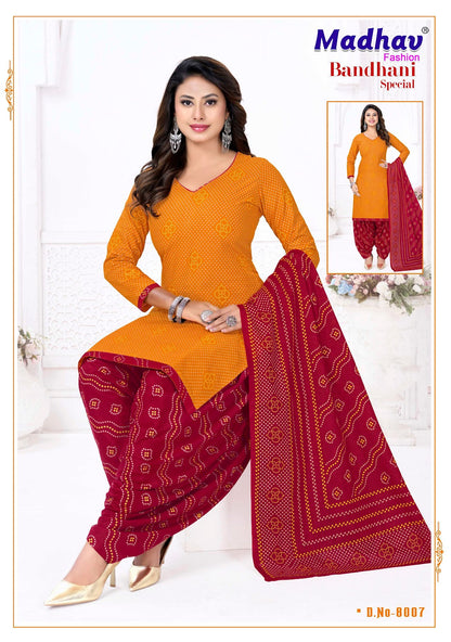 Bandhani Special Vol 8 Madhav Fashion Cotton Dress Material Exporter Gujarat