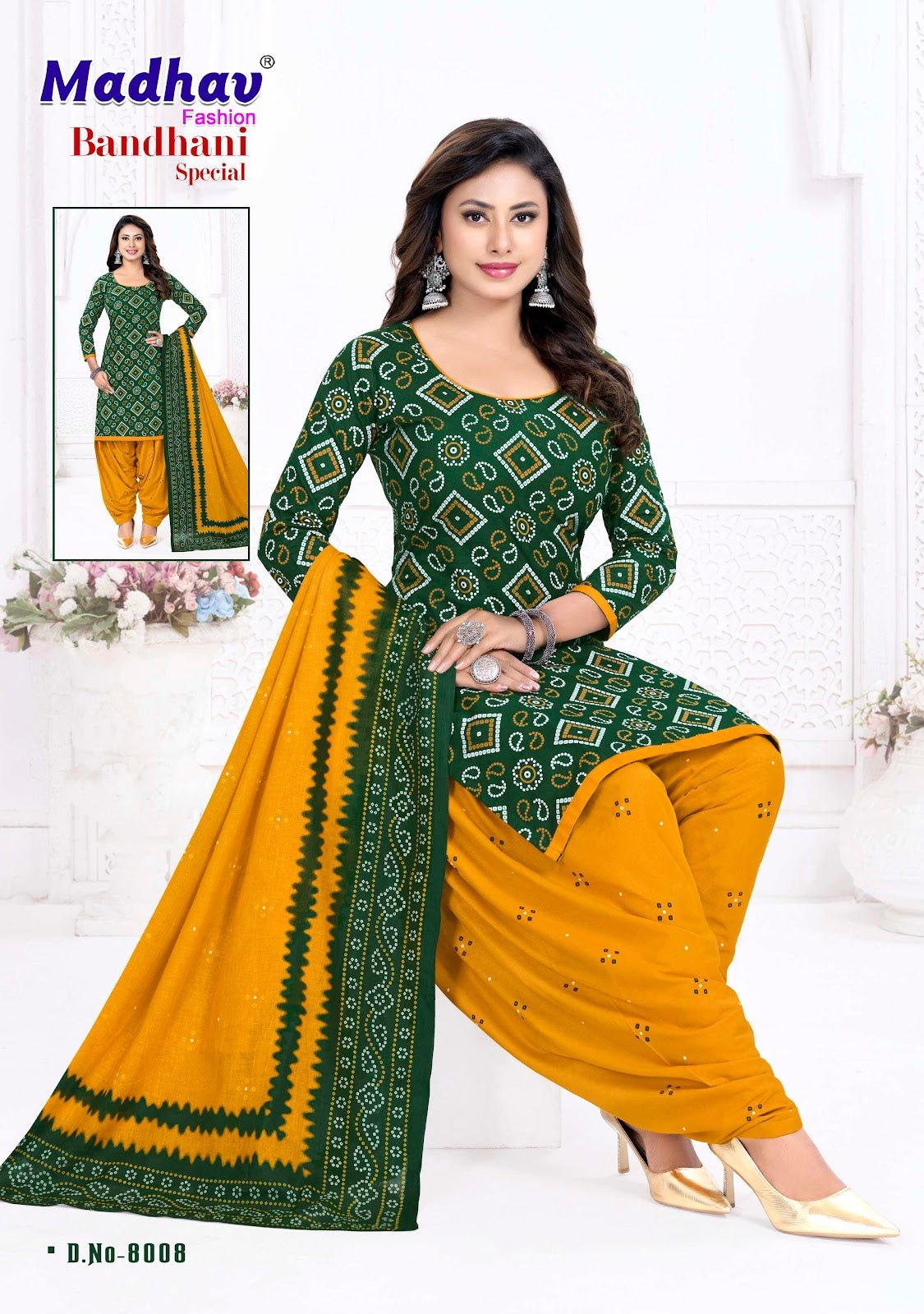 Bandhani Special Vol 8 Madhav Fashion Cotton Dress Material Exporter Gujarat