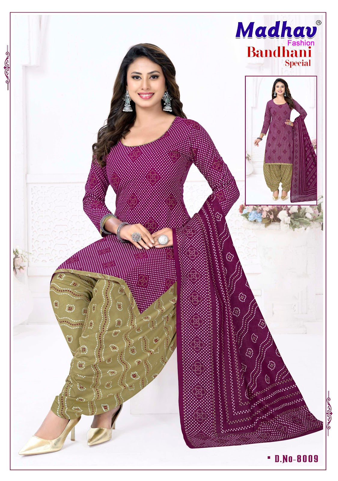 Bandhani Special Vol 8 Madhav Fashion Cotton Dress Material Exporter Gujarat