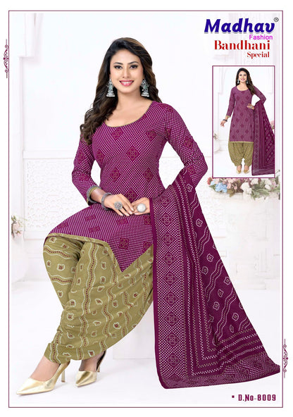 Bandhani Special Vol 8 Madhav Fashion Cotton Dress Material Exporter Gujarat