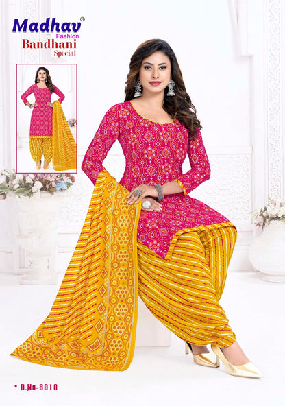 Bandhani Special Vol 8 Madhav Fashion Cotton Dress Material Exporter Gujarat