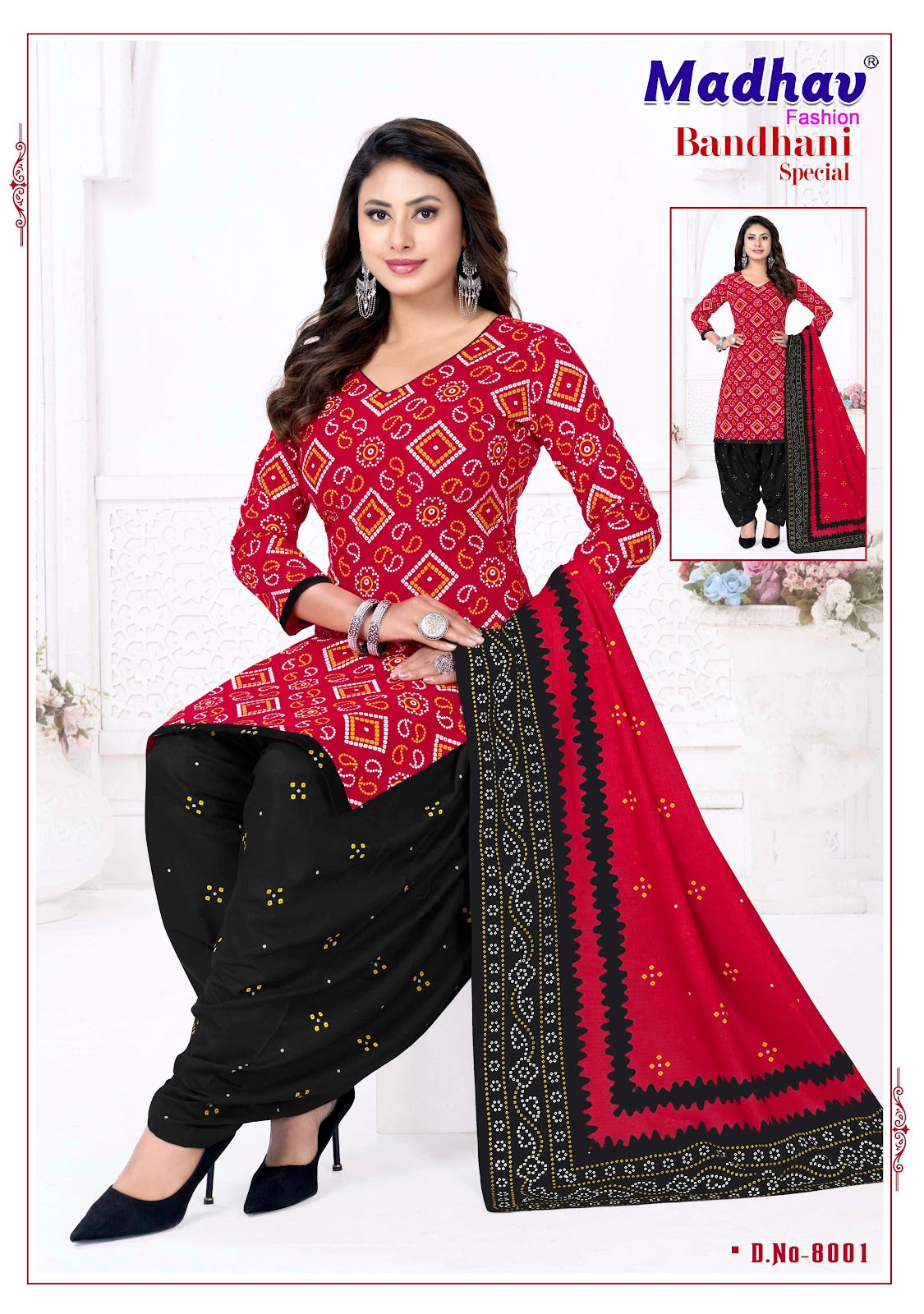 Bandhani Special Vol 8 Madhav Fashion Cotton Dress Material Exporter Gujarat