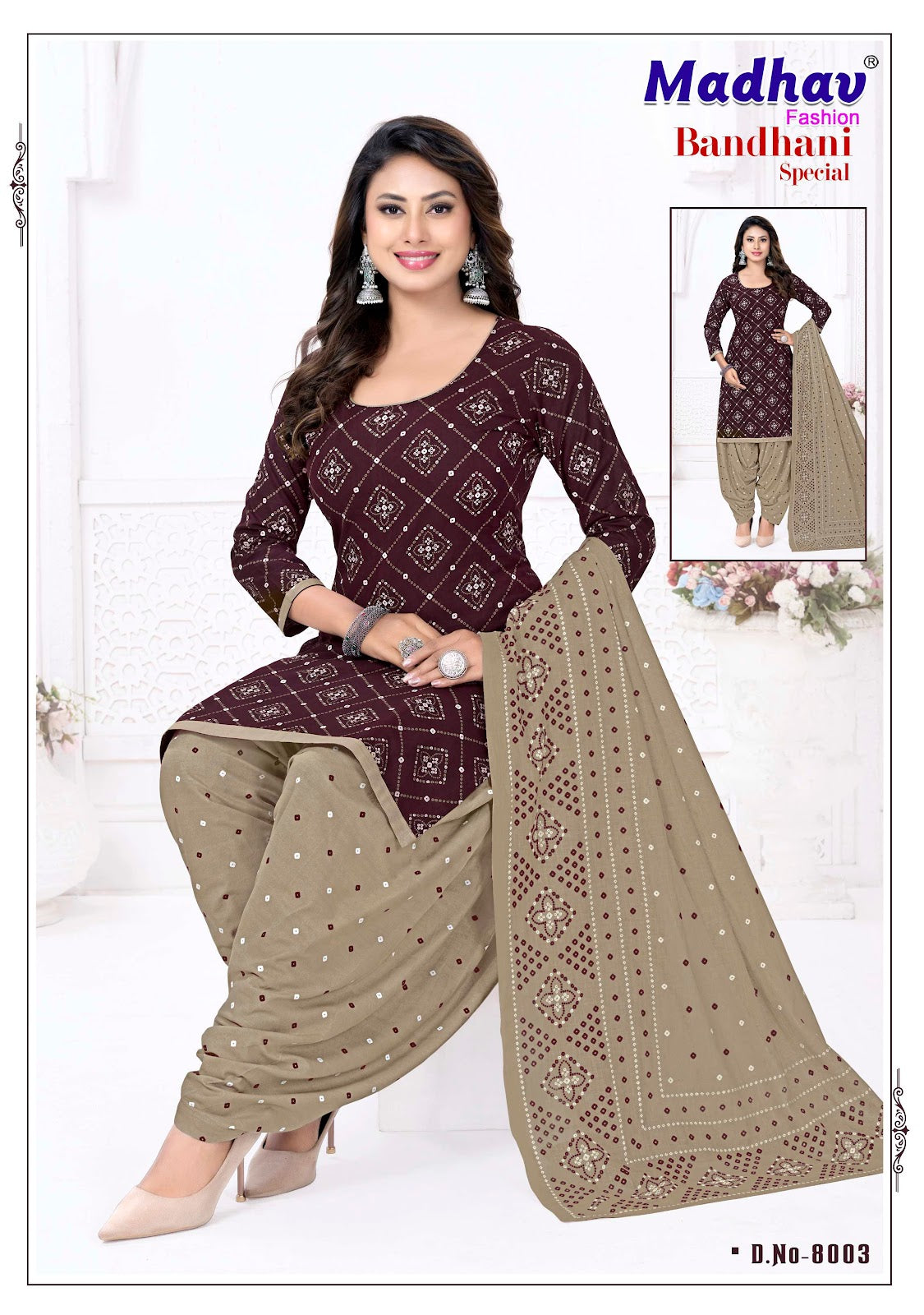 Bandhani Special Vol 8 Madhav Fashion Cotton Dress Material Exporter Gujarat