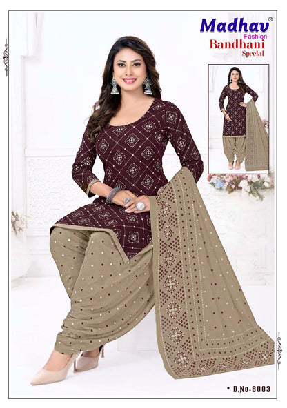 Bandhani Special Vol 8 Madhav Fashion Cotton Dress Material Exporter Gujarat