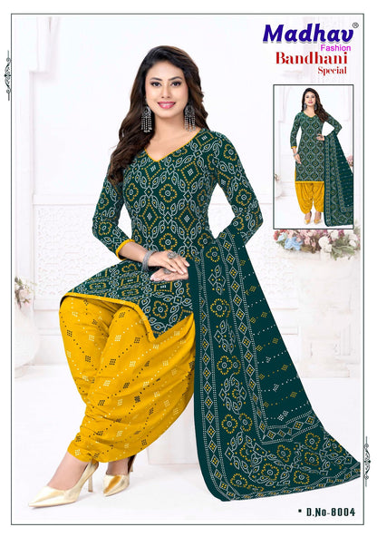Bandhani Special Vol 8 Madhav Fashion Cotton Dress Material Exporter Gujarat