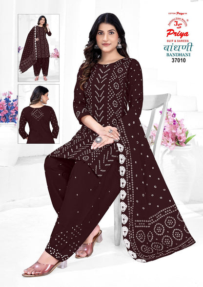 Bandhani Vol 37 Js Priya Poplin Cotton Dress Material Wholesale