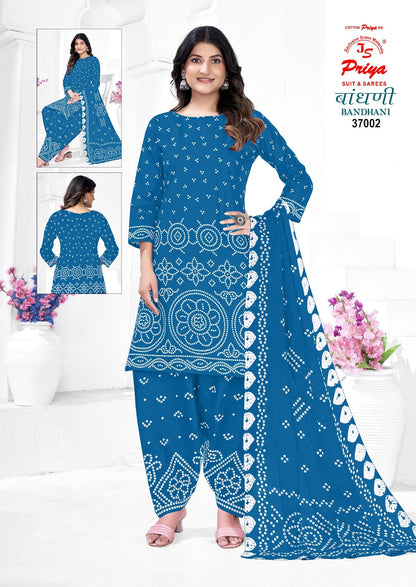 Bandhani Vol 37 Js Priya Poplin Cotton Dress Material Wholesale