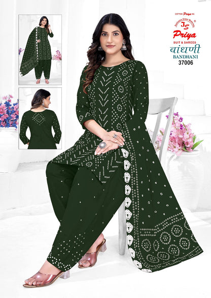 Bandhani Vol 37 Js Priya Poplin Cotton Dress Material Wholesale