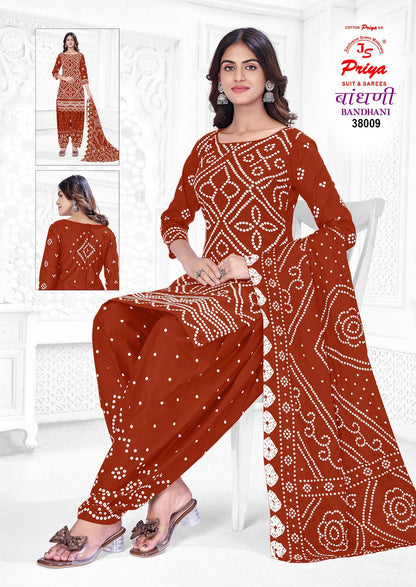 Bandhani Vol 38 Js Priya Poplin Cotton Dress Material Supplier