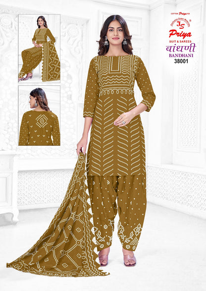Bandhani Vol 38 Js Priya Poplin Cotton Dress Material Supplier