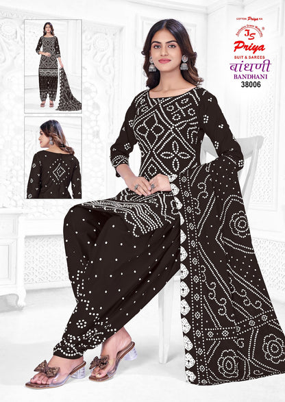 Bandhani Vol 38 Js Priya Poplin Cotton Dress Material Supplier