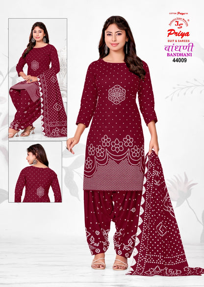 Bandhani Vol 44 Js Priya Cotton Dress Material Manufacturer Gujarat