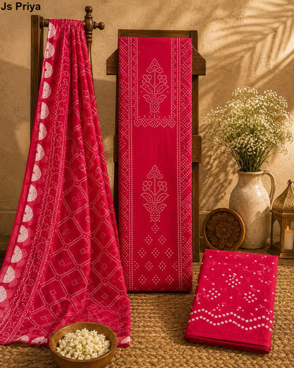 Bandhani Vol 44 Js Priya Cotton Dress Material Manufacturer Gujarat