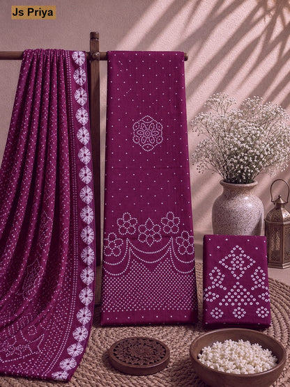 Bandhani Vol 44 Js Priya Cotton Dress Material Manufacturer Gujarat