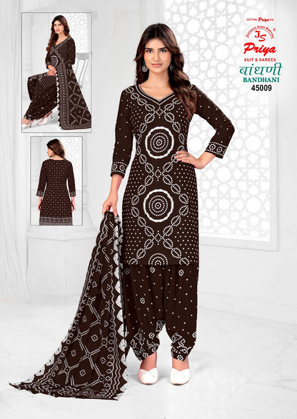 Bandhani Vol 45 Js Priya Cotton Dress Material Wholesaler India