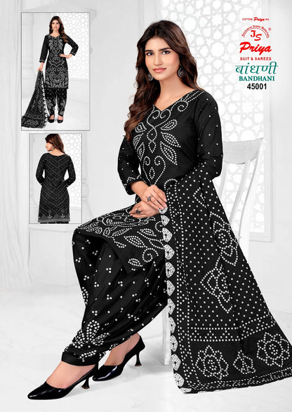 Bandhani Vol 45 Js Priya Cotton Dress Material Wholesaler India