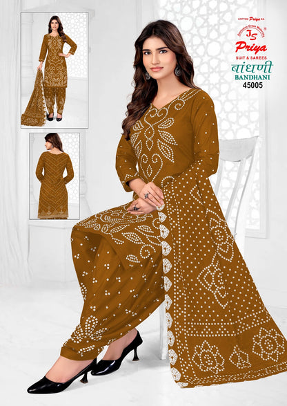 Bandhani Vol 45 Js Priya Cotton Dress Material Wholesaler India