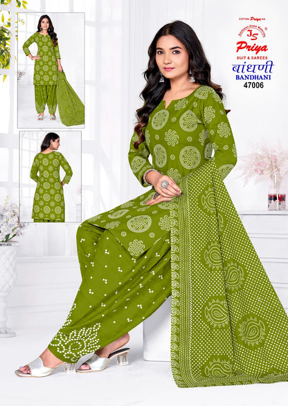 Bandhani Vol 47 Js Priya Poplin Cotton Dress Material Wholesale Price