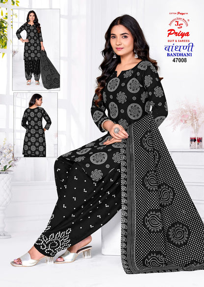 Bandhani Vol 47 Js Priya Poplin Cotton Dress Material Wholesale Price