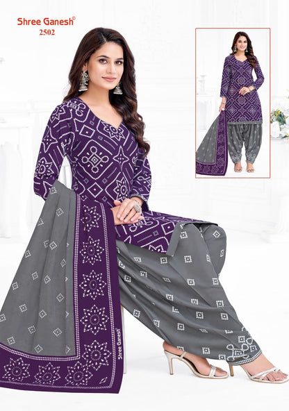 Bandhani Vol 5 Patiyala Special Shree Ganesh Cotton Dress Material Wholesale Price