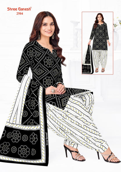 Bandhani Vol 5 Patiyala Special Shree Ganesh Cotton Dress Material Wholesale Price
