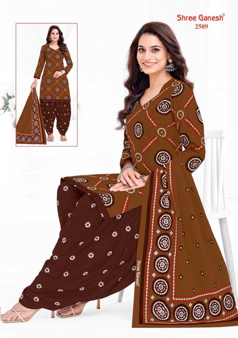 Bandhani Vol 5 Shree Ganesh Readymade Cotton Patiyala Suits Wholesaler Gujarat