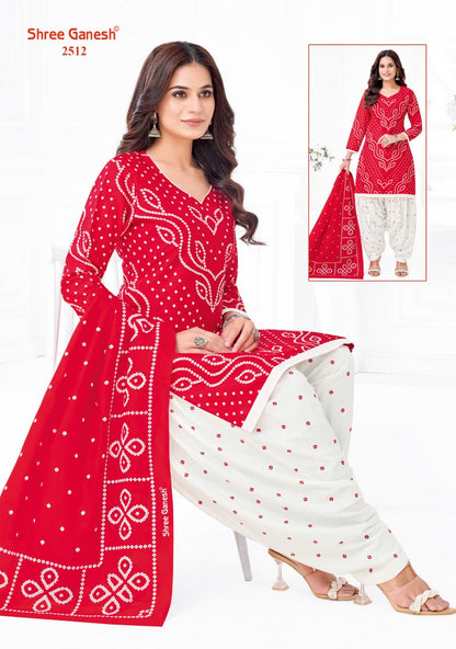Bandhani Vol 5 Shree Ganesh Readymade Cotton Patiyala Suits Wholesaler Gujarat