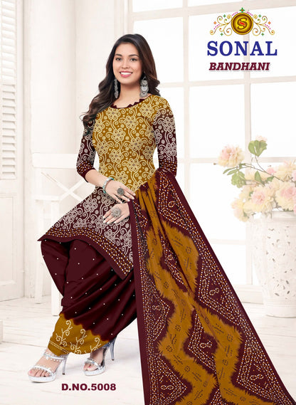 Bandhani Vol 5 Sonal Textile Cotton Dress Material Exporter Ahmedabad