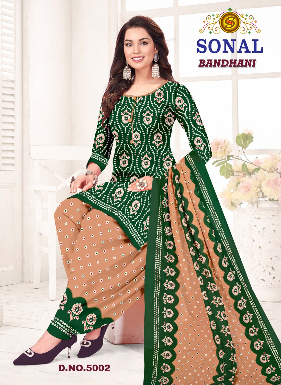 Bandhani Vol 5 Sonal Textile Cotton Dress Material Exporter Ahmedabad
