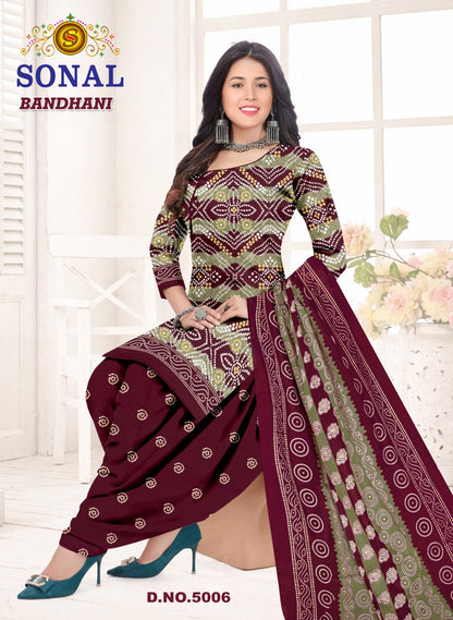 Bandhani Vol 5 Sonal Textile Cotton Dress Material Exporter Ahmedabad