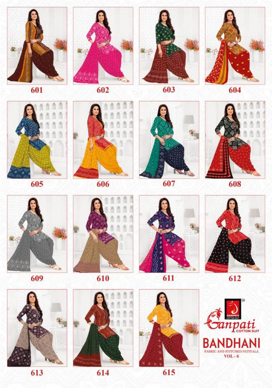 Bandhani Vol 6 Ganpati Cotton Cotton Dress Material Supplier India