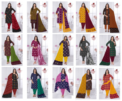 Bandhani Vol 7 Ganpati Cotton Readymade Pant Style Suits Manufacturer