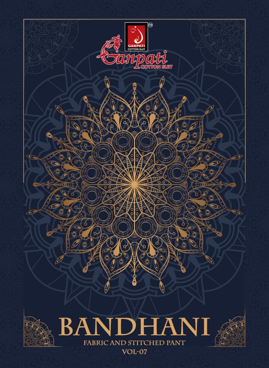 Bandhani Vol 7 Ganpati Cotton Readymade Pant Style Suits Manufacturer