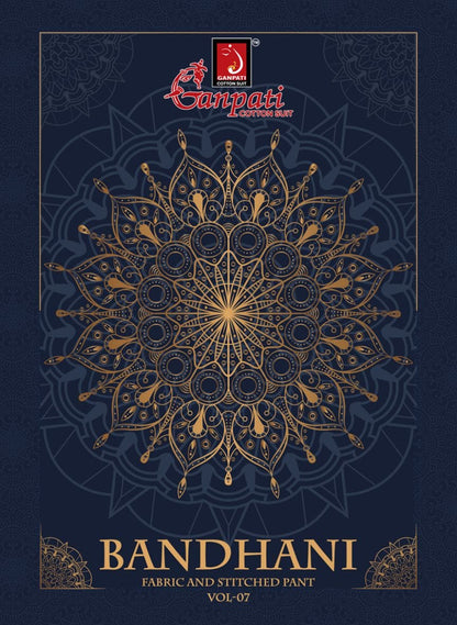 Bandhani Vol 7 Ganpati Cotton Readymade Pant Style Suits Manufacturer