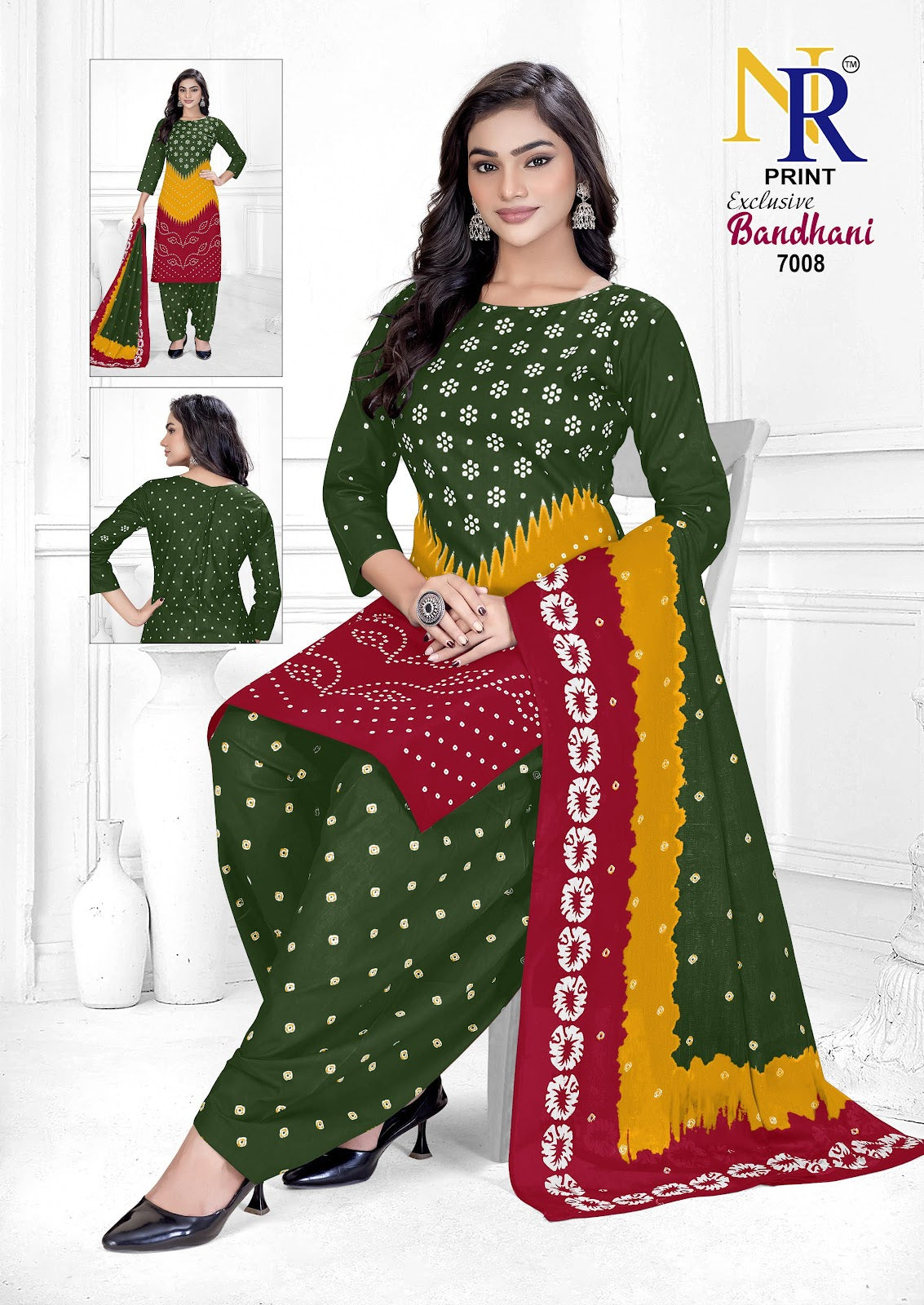 Bandhani Vol 7 Nr Print Cotton Dress Material Exporter Gujarat