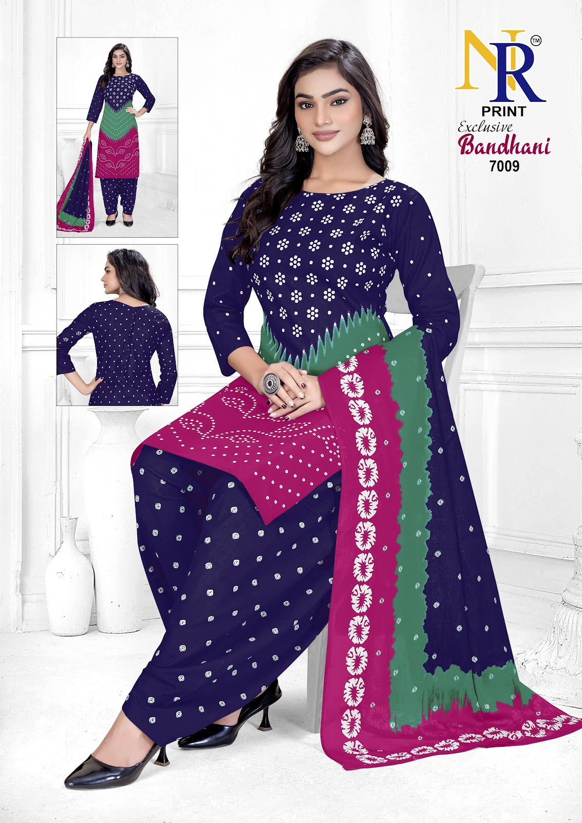 Bandhani Vol 7 Nr Print Cotton Dress Material Exporter Gujarat