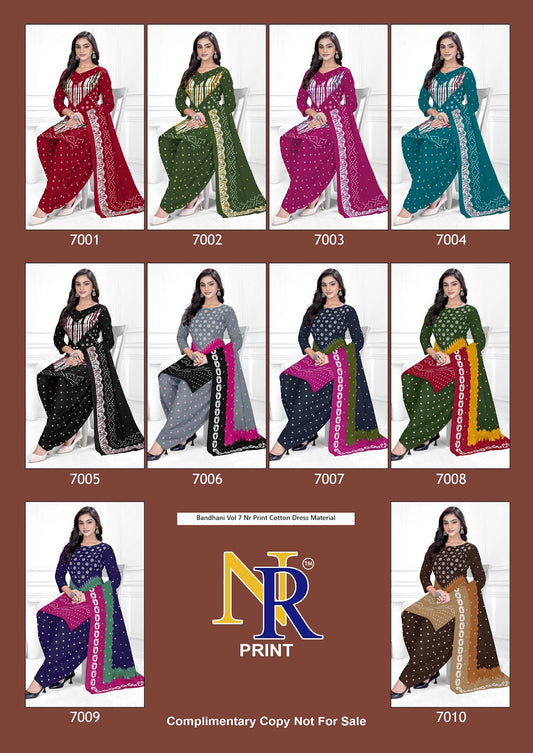 Bandhani Vol 7 Nr Print Cotton Dress Material Exporter Gujarat