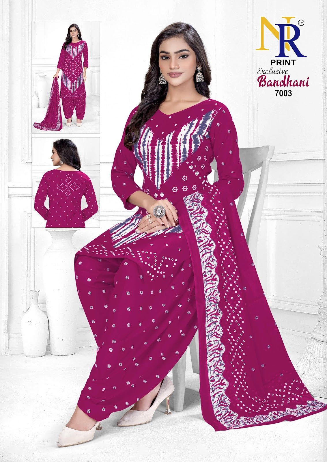 Bandhani Vol 7 Nr Print Cotton Dress Material Exporter Gujarat